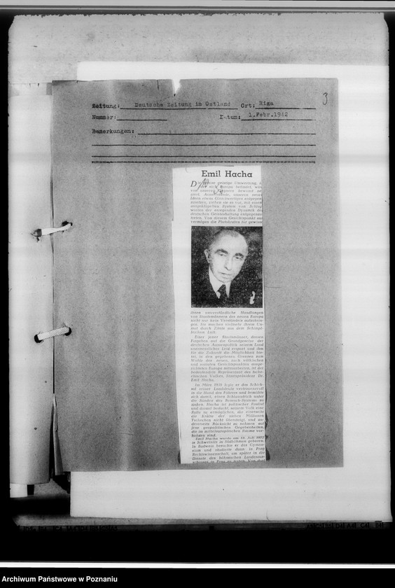 Obraz 7 z jednostki "[Wycinki z prasy przedstawiające biografie wybitnych osobistości ze świata politycznego i wojskowego z krajów europejskich i pozaeuropejskich]"