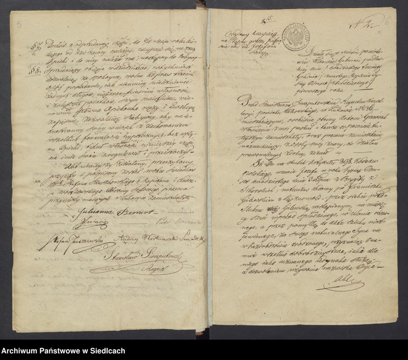 Obraz 5 z jednostki "[Akta notarialne od numeru 1 do numeru 196 z roku 1841]"