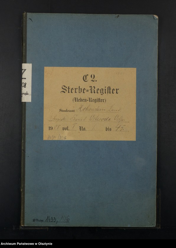 image.from.unit.number "Sterbe-Neben-Register Nr 1 - 45"