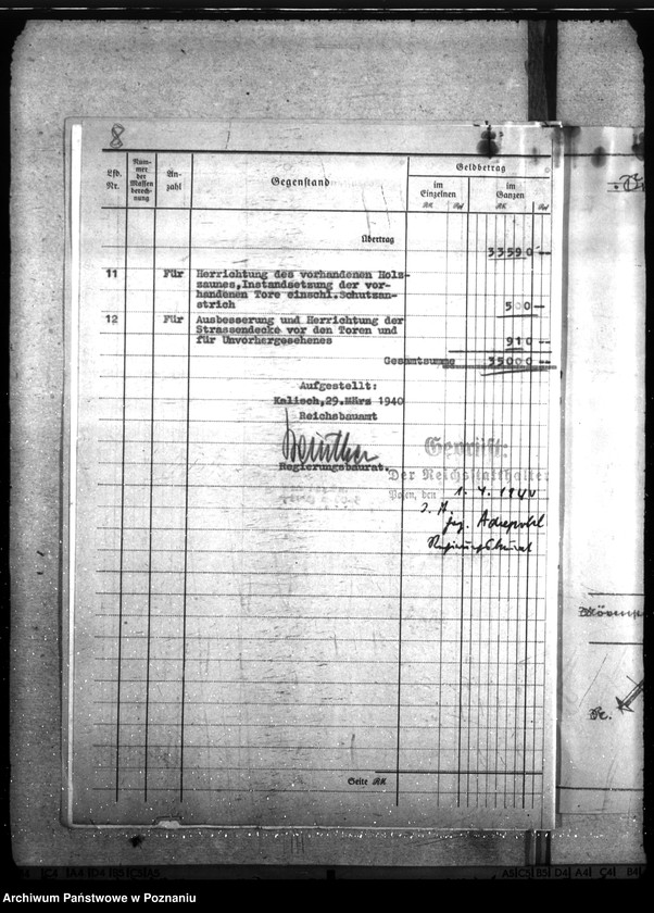 Obraz 12 z jednostki "Unterbringung einer Polizei- Kompanie in Kalisch"