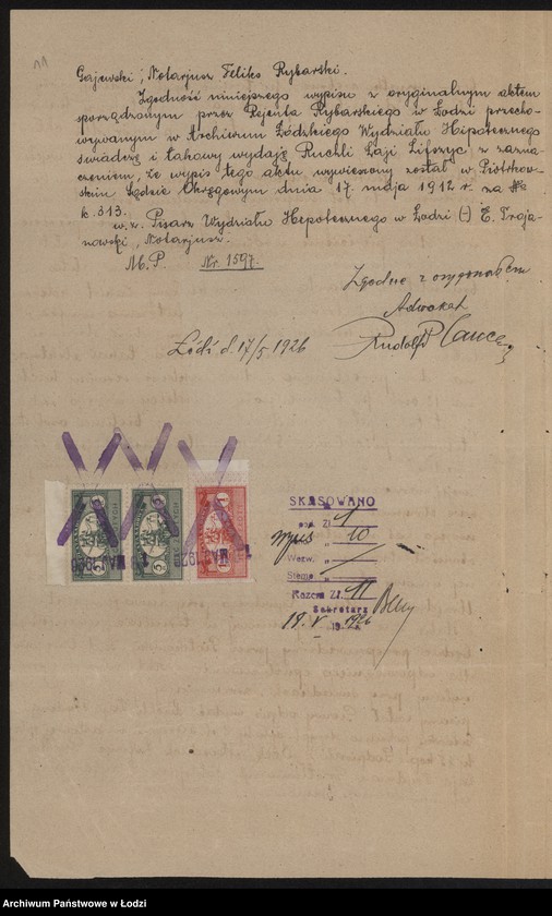 Obraz 13 z jednostki "Ignacy Lipszyc – sprzedaż towarów wełnianych"