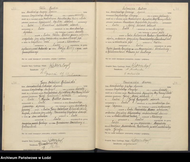 Obraz 17 z jednostki "Akta zgonów"