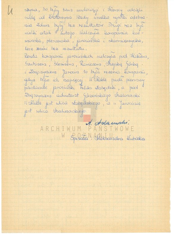 Obraz 12 z jednostki "Relacje i wspomnienia dotyczące powstania wielkopolskiego w Jarocinie i okolicy."