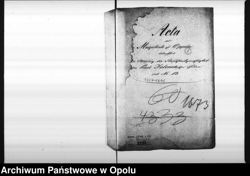 Obraz 4 z jednostki "Acta des Magistrats zu Oppeln betreffend: die Ablösung der Fleischbankgerechtigkeit der Paul Jelonekschen Erben sub No 13"