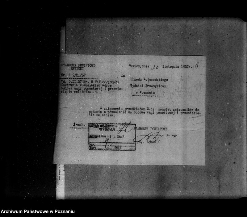 image.from.unit.number "Zatwierdzenie zakładu przemysłowego /przebudowa cukrowni/ w Miejskiej Górce powiat rawicki"