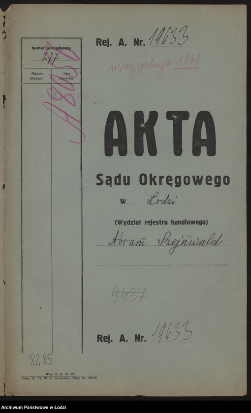 Obraz 2 z jednostki "Abram Szejnwald- sprzedaż wnętrzności bydlęcych"