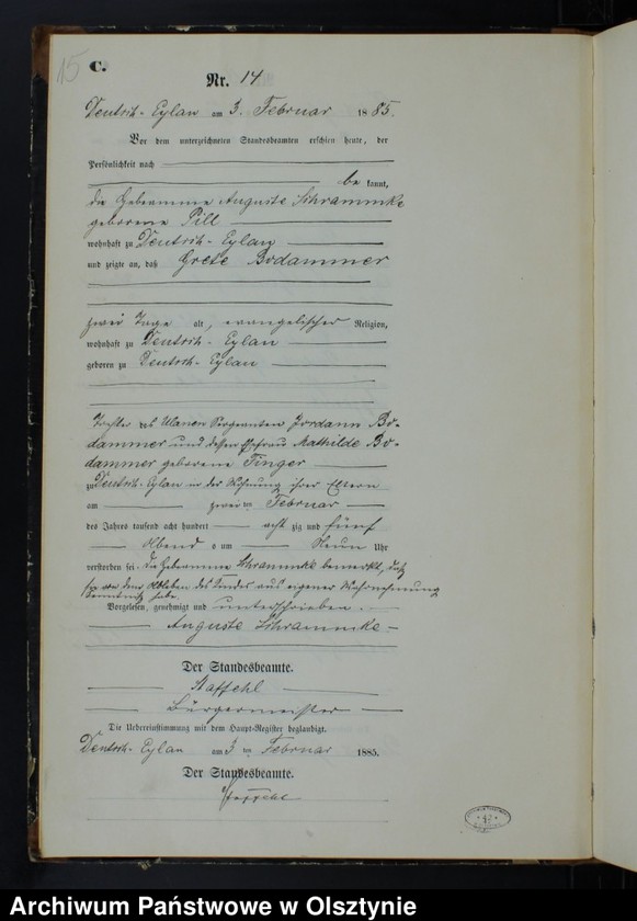 image.from.unit.number "Sterbe-Neben-Register Nr 1 - 127"