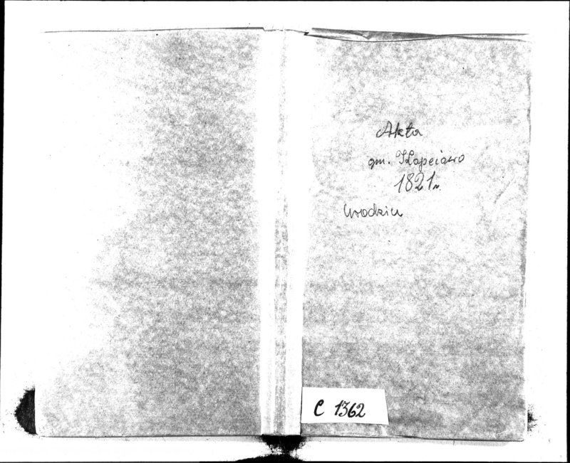 image.from.unit.number "Akta Urodzonych Gminy Kopciowskiey Powiatu Dombrowskiego w Woiewództwie Augustowskim od dnia Pierwszego Miesiąca Stycznia 1821 Roku"