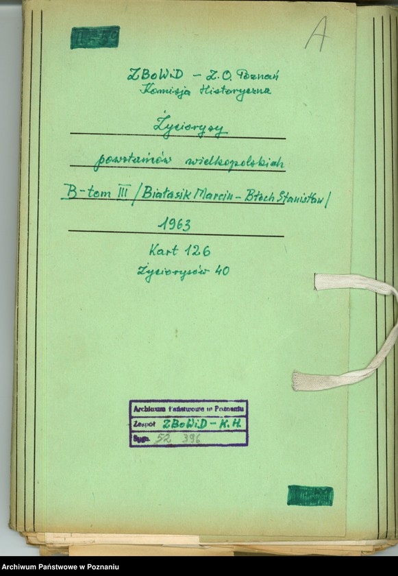 Obraz 7 z jednostki "Życiorysy powstańców wielkopolskich: B - tom lll /Białasik Marcin - Błoch Stanisław/."