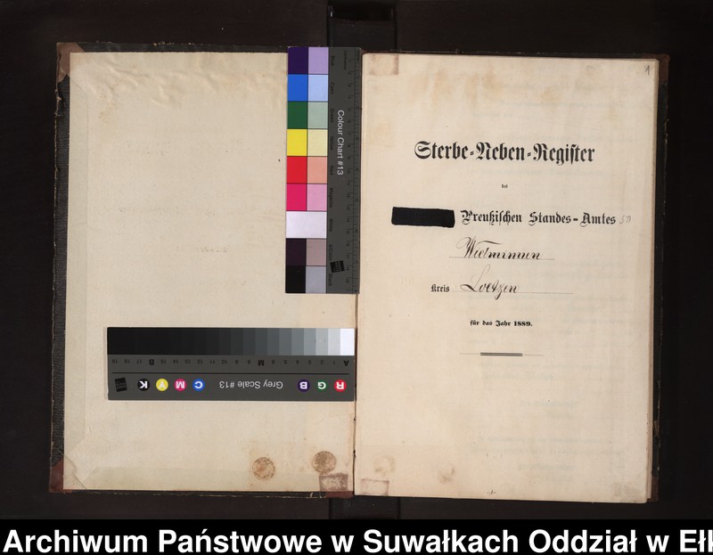 Obraz 4 z jednostki "Sterbe-Neben-Register des Preussischen Standes-Amtes Widminnen Kreis Loetzen"