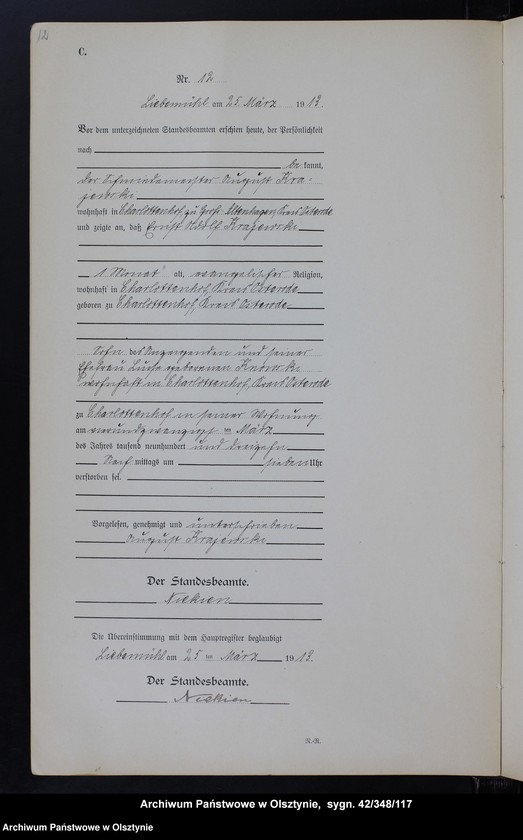 image.from.unit.number "Sterbe-Neben-Register Nr 1 - 71"