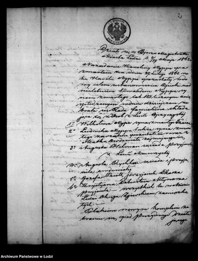 Obraz 6 z jednostki "Akta tyczące się ustanowienia opieki nad nieletnimi po zmarłym Karolu Nyppie"