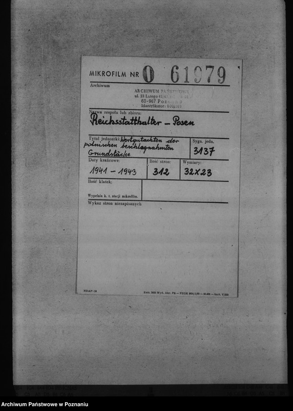 Obraz 2 z jednostki "Wertgutachten der (polnischen) beschlagnahmten Grundstücke"