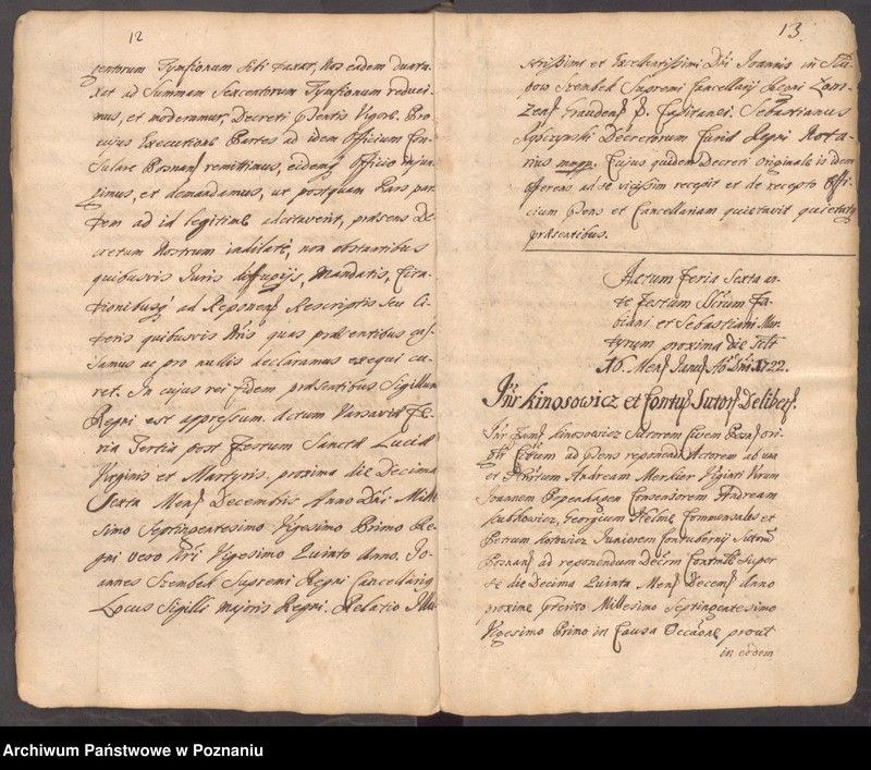 Obraz 11 z jednostki "Acta spectabilis officii consularis civitatis SR.Mtis Posnaniae ...sub notariatu Stanislai Gąsawski SR.Mtis secretari ac officii praesentis notarii"