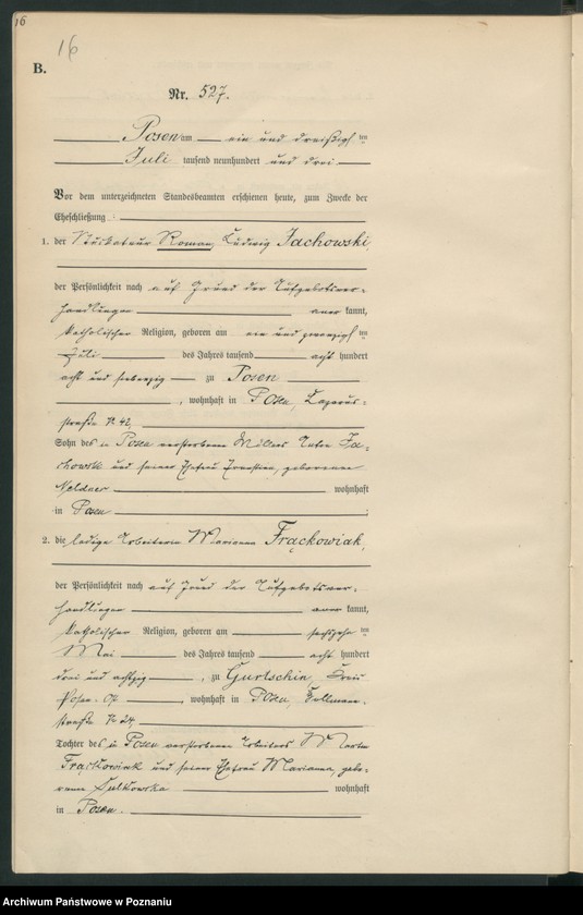 Obraz 19 z jednostki "Księga małżeństw tom III"