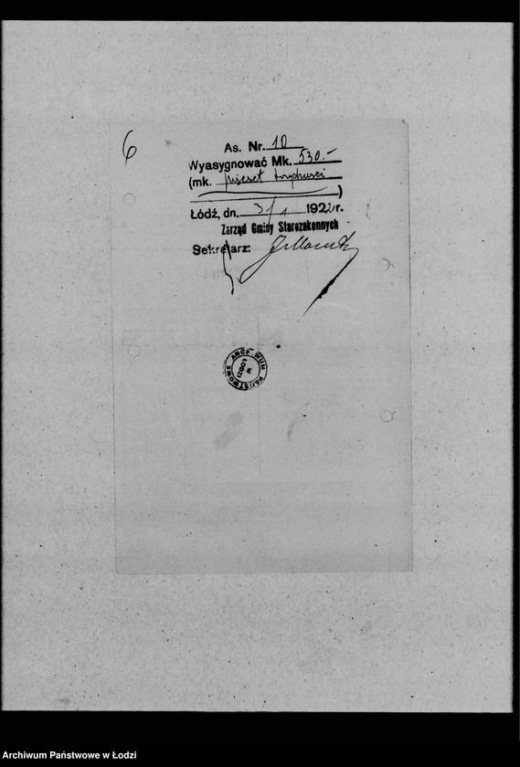 Obraz 10 z jednostki "Listy płacy, asygnaty"