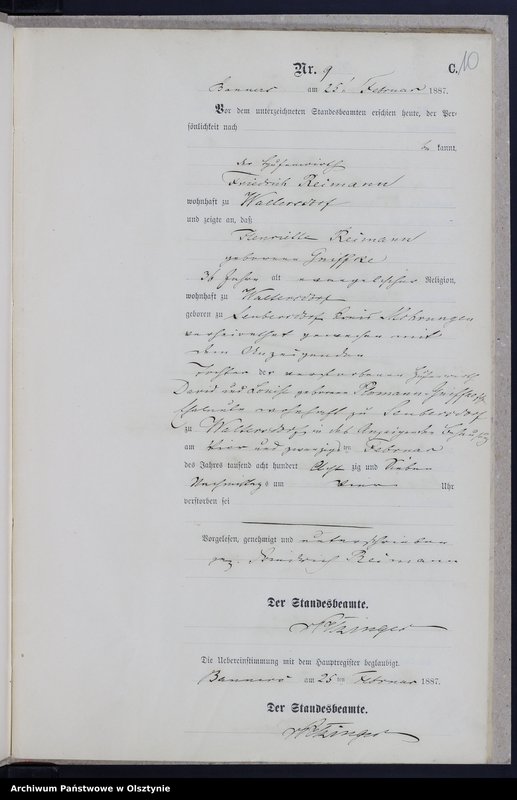 image.from.unit.number "Sterbe-Neben-Register Nr 1 - 27"