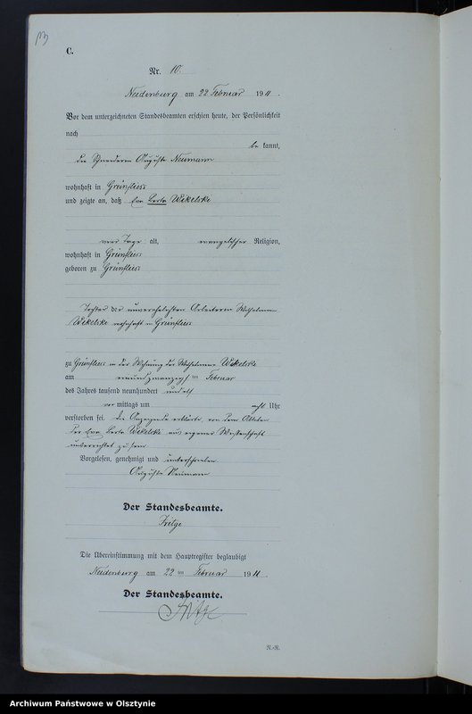 image.from.unit.number "Sterbe-Neben-Register Nr 1 - 61"