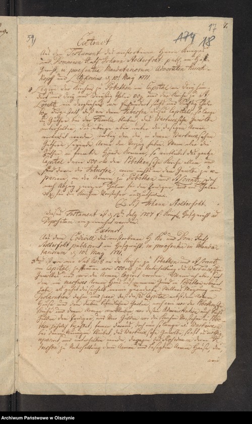 image.from.unit.number "Administrations Rechnung über des Stolterfothsche Legaten Capital und derer Intereßen deßen Einnahme und Ausgabe zu Pobethen von Michael 1788 bis dahin 1789"