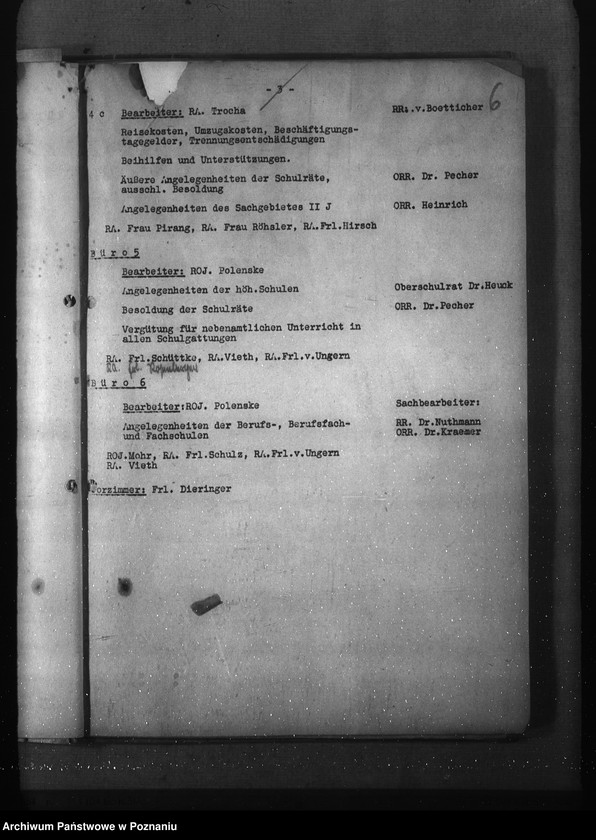 Obraz 10 z jednostki "Podziały czynności w wydziałach oraz przybudówkach urzędu namiestnika"