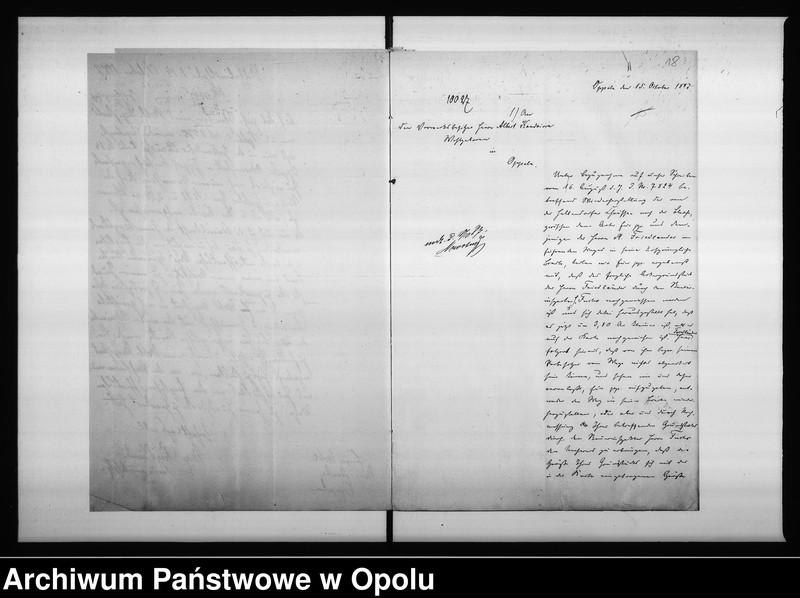 Obraz 18 z jednostki "Acta des Magistrats zu Oppeln betreffend den Weg zwischen dem Friedländer u[nd] Kandziora