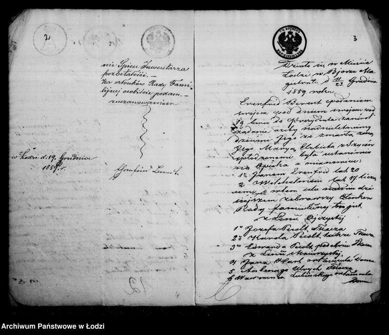 Obraz 6 z jednostki "Akta tyczące się ustanowienia opieki nad nieletnimi Janem Erenfridem i Wilhelmem Berent po zmarłej Marii Elżbiecie z Szyców Berent"