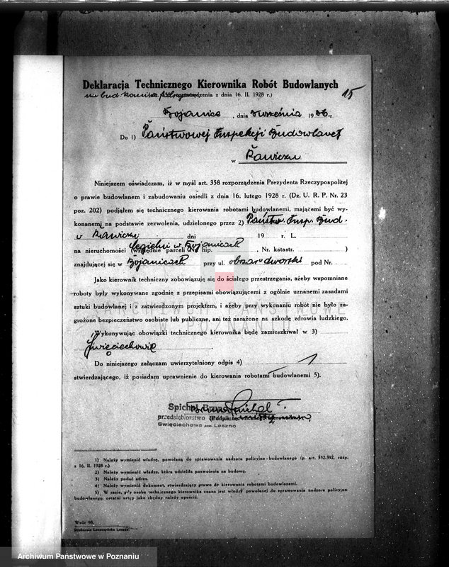 image.from.unit.number "Zatwierdzenie zakładu przemysłowego /cegielni parowej/ własność A. Mueller w Bojanicach pow. leszczyński"