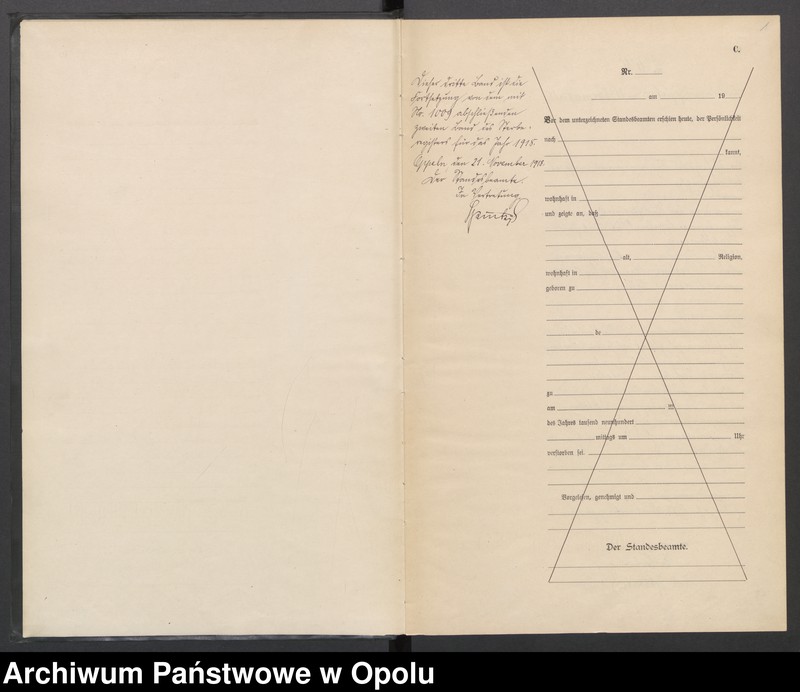Obraz 4 z jednostki "[Rejestr zgonów] 1918 Tom III Nr 1010-1124"