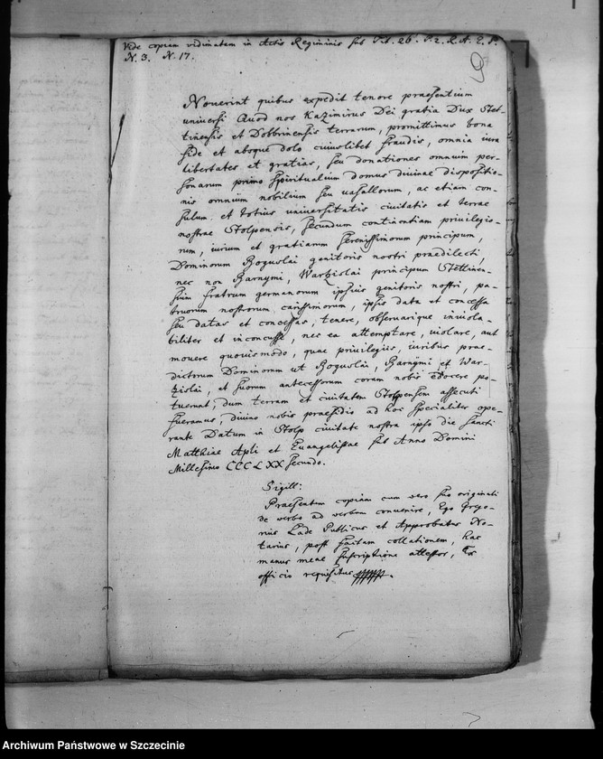 Obraz 13 z jednostki "Privilegia et Statuta der Stadt Stolpe (1310-1720)"