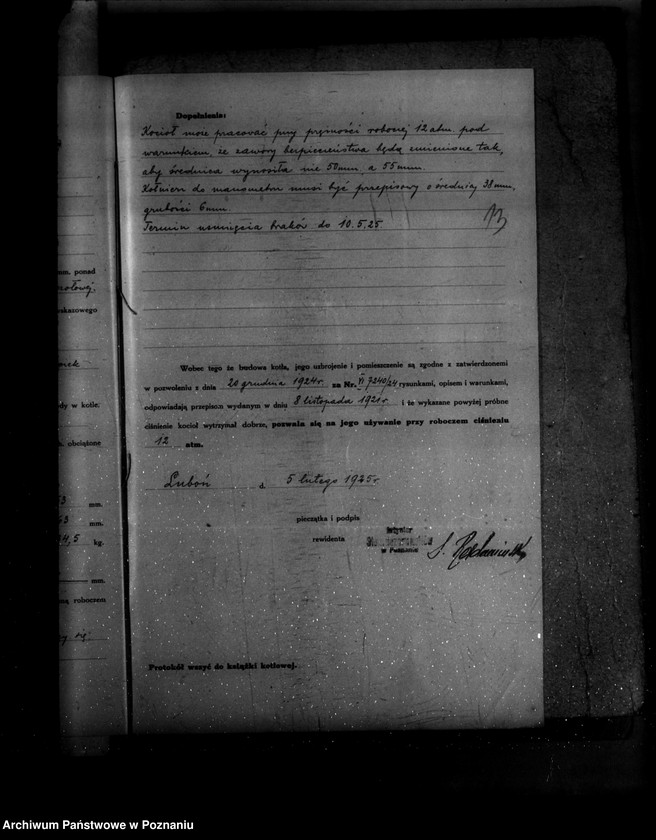 Obraz 16 z jednostki "Lubońska Fabryka Drożdży w Luboniu nr woj. kotła 5761"