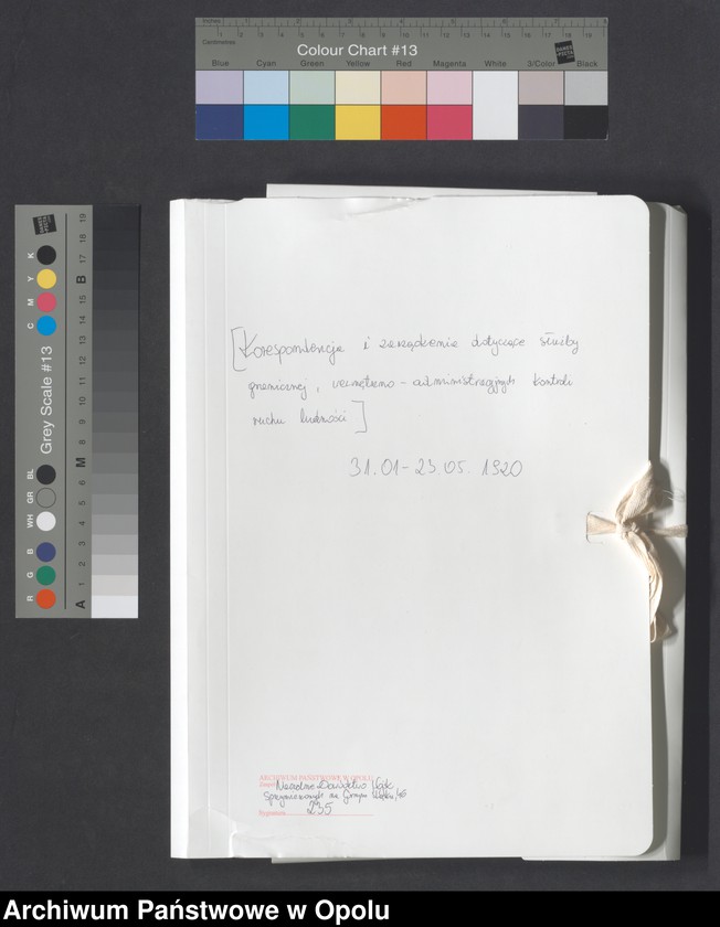 Obraz 2 z jednostki "/Korespondencja i zarządzenia dotyczące służby granicznej, wewnętrzno-administracyjnych kontroli ruchu ludności/ 31.01.- 23.05.1920"