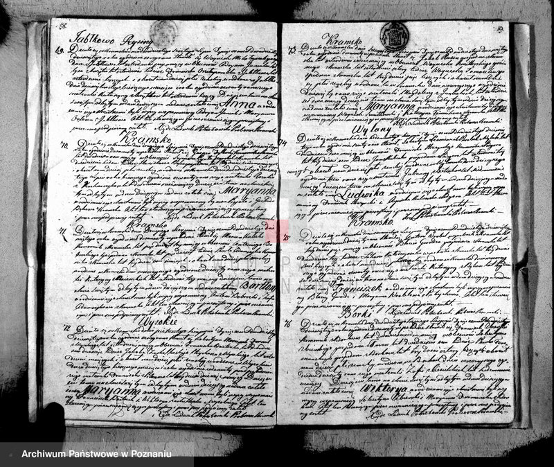 Obraz 11 z jednostki "Akta urodzonych, zaślubionych i zmarłych"