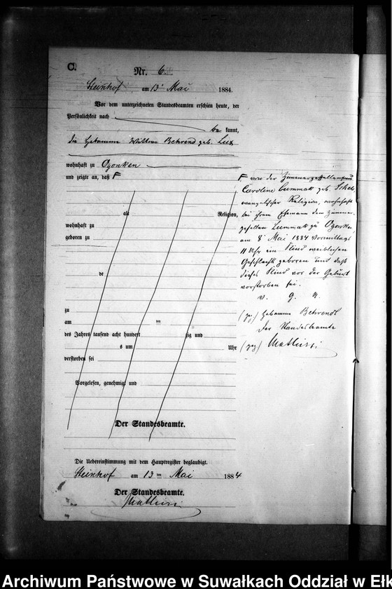 image.from.unit.number "Sterbe-Neben-Register des Preussischen Standes-Amtes Gr. Strengeln Kreis Angerburg"