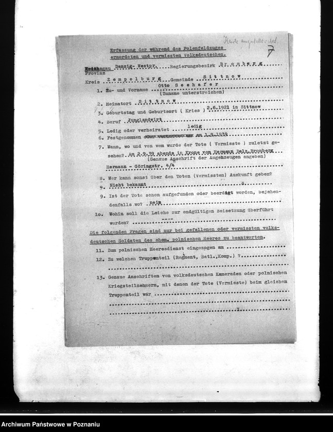 Obraz 11 z jednostki "Amtliche Meldungen Kreis Zempelburg (Sępolno)"