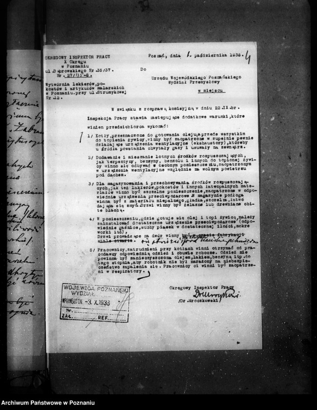 image.from.unit.number "Wytwórnia lakierów, pokostów i artykułów malarskich Fr. Mikołajczak i W. Słoma Poznań ul. Strumykowa 12"