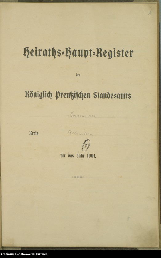 image.from.unit.number "Heiraths-Haupt-Register Nr 1 - 23"