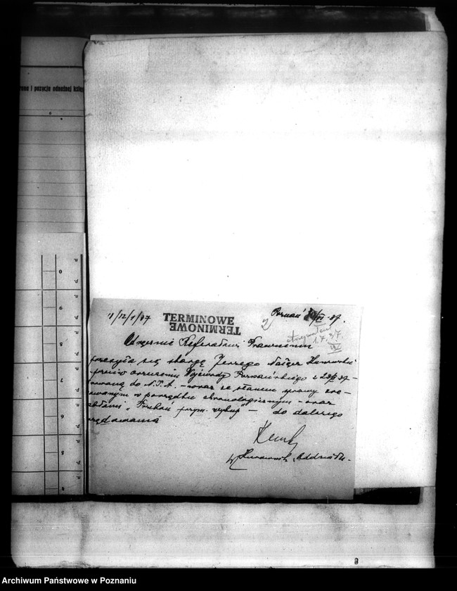 Obraz 7 z jednostki "Jerzy Nałęcz-Kunowski z Łobżenicy, skarga do NTA na orzeczenie Urzędu Wojewódzkiego z dnia 23,II,37 w sprawie przymusowego wykupu"