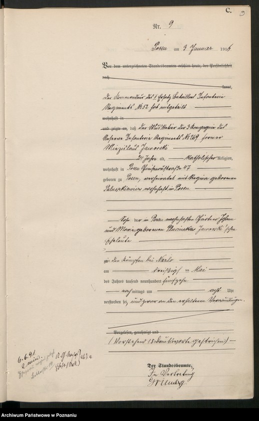 Obraz 11 z jednostki "Księga miejscowa zgonów tom I [Rejestr główny zgonów]"