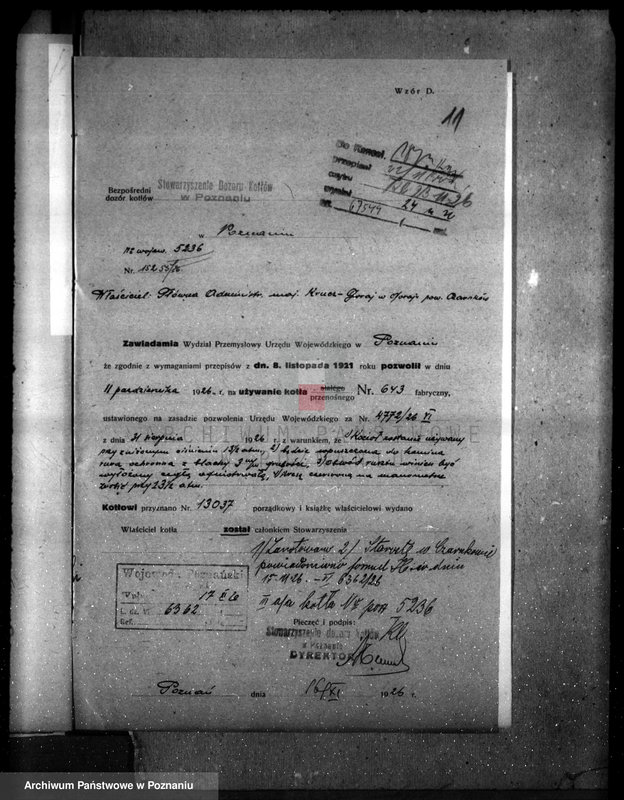 Obraz 17 z jednostki "Gospodarstwo rolne w Goraju pow. czarnkowski własność hr Hochberg później warsztat ślusarski P. Pietza w Obornikach nr woj. kotła 5236"