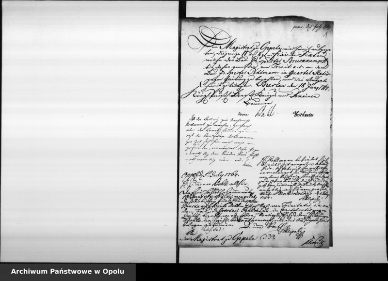 Obraz 5 z jednostki "Acta des Magistrats zu Oppeln von Anstellung der städtischen Baubeamten als des Bauinspectors, Zimmer, Maurermeisters, Aufsehers"