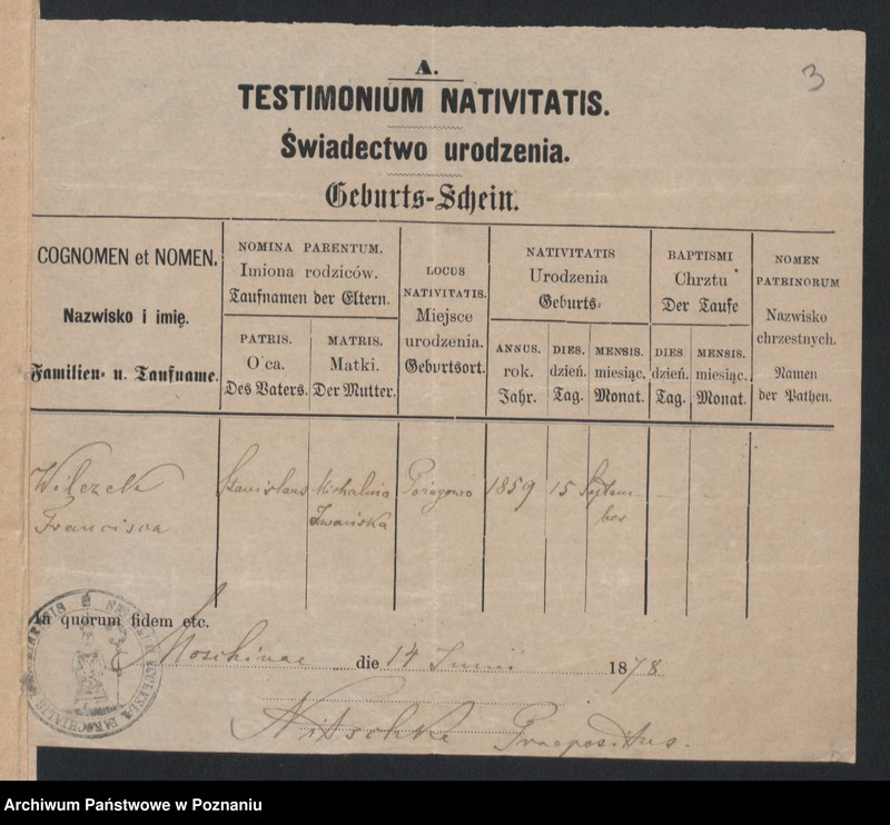 Obraz 5 z jednostki "Acta betreffend die Schrieftstücke nur §§ 28 bis 38,43,45 bis 50,55,65 und 66 der Reichsgesetz vom 6 Januar 1875 zum Heiraths -Register"