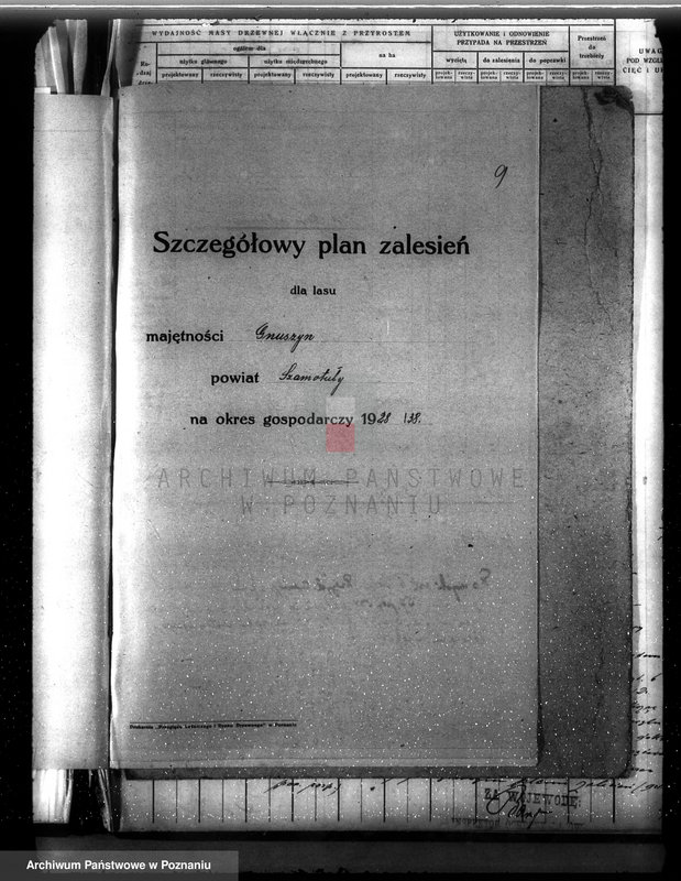 Obraz 13 z jednostki "Dodatkowy plan urządzenia gospodarstwa leśnego dla lasu majętności Grzuszyn powiat szamotulski 1937-1938"