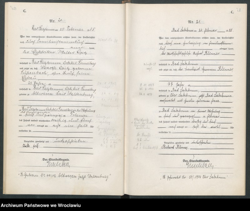 Obraz 14 z jednostki "Sterbe-Haupt-Register Ober Salzbrunn (Szczawno-Zdrój) 1934"