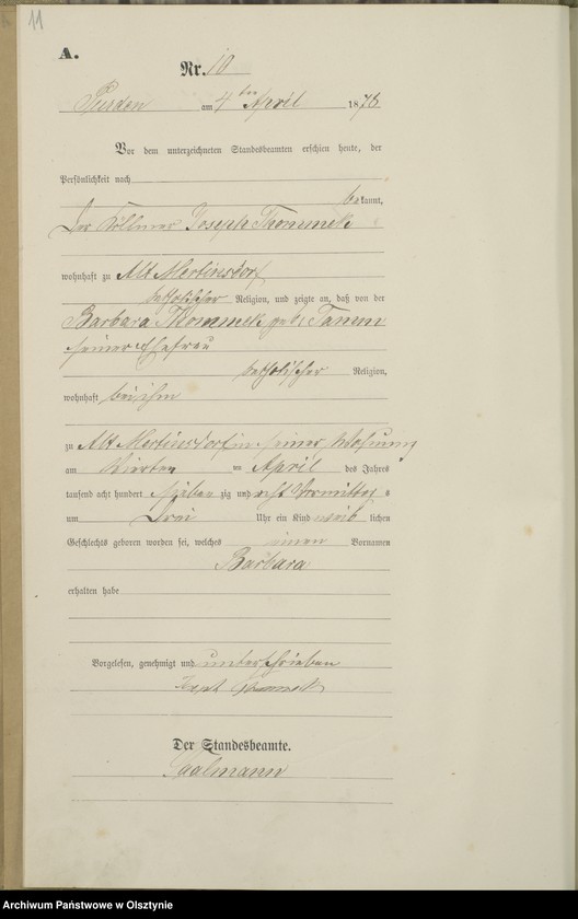 image.from.unit.number "Geburts-Haupt-Register Nr 1 - 65"