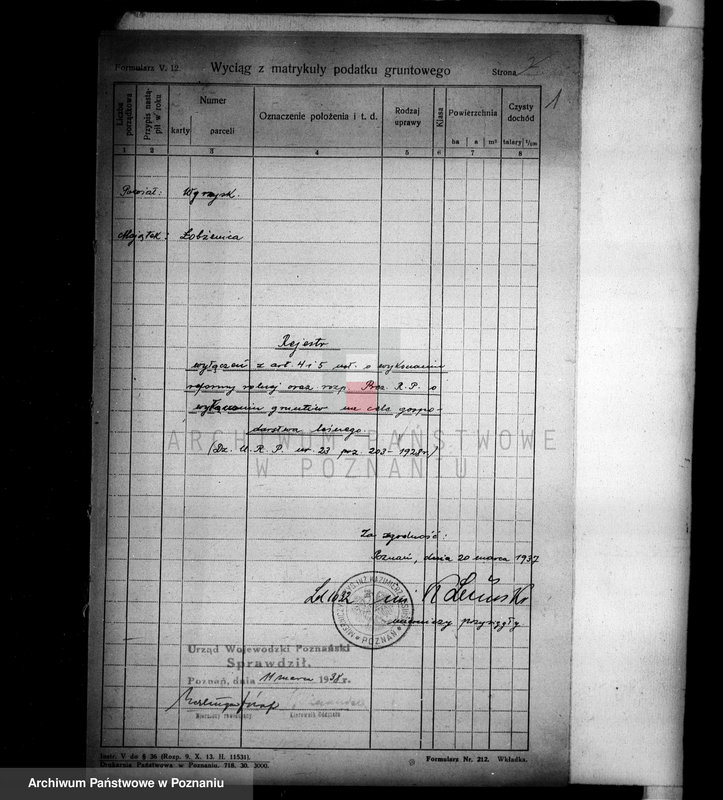 Obraz 5 z jednostki "Rejestr wyłączeń z art. 4 i 5 ustawy o wykonaniu reformy rolnej"