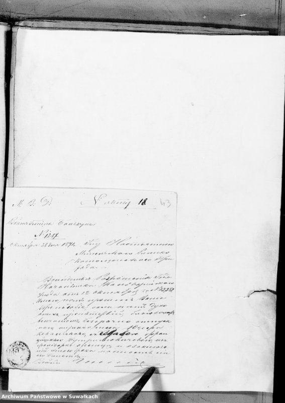 Obraz 20 z jednostki "Dokazatelstva K Knigam aktov Graždanskago sostojanija o brakosočetavšichsja v 1871 godu Rimsko-Katoličeskago Prichoda Metele"