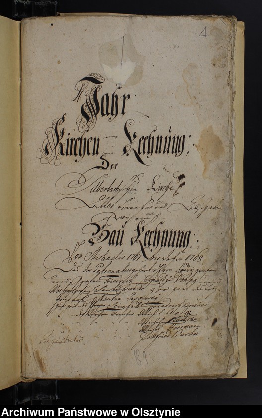 image.from.unit.number "Jahr Kirchen Rechnung der Silberbachschen Kirchen aller Einnahme und Ausgabe wie auch Bau-Rechnung"