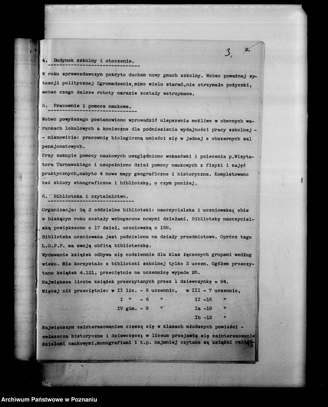 Obraz 7 z jednostki "Prywatne Gimnazjum Żeńskie Zgromadzenia SS Najświętszej Rodziny z Nazaretu- Kalisz, sprawozdania powizytacyjne i roczne"