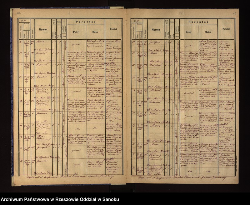 image.from.unit.number "Księga urodzeń, małżeństw i zgonów dla miejscowosci Sanok, Dąbrówka Ruska"