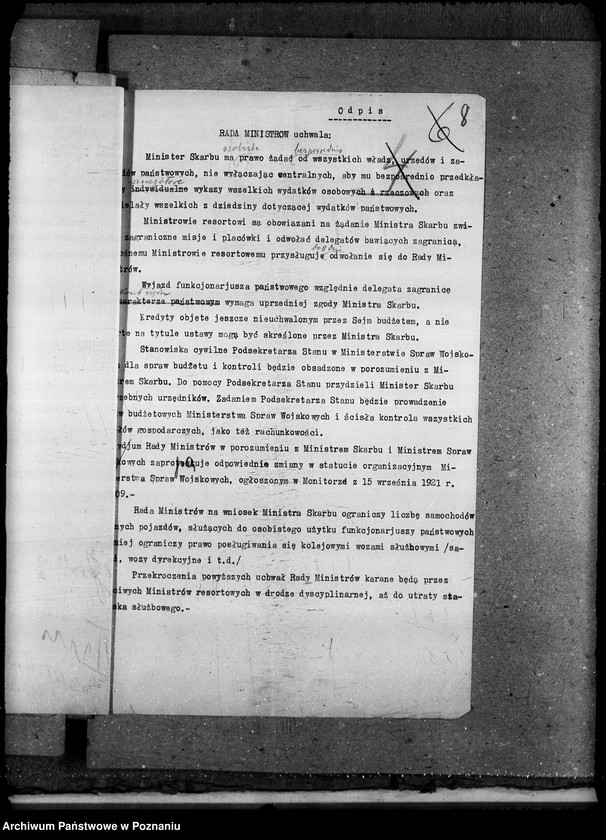 Obraz 13 z jednostki "Budżet, okólniki departamentu skarbu, rok 1921"